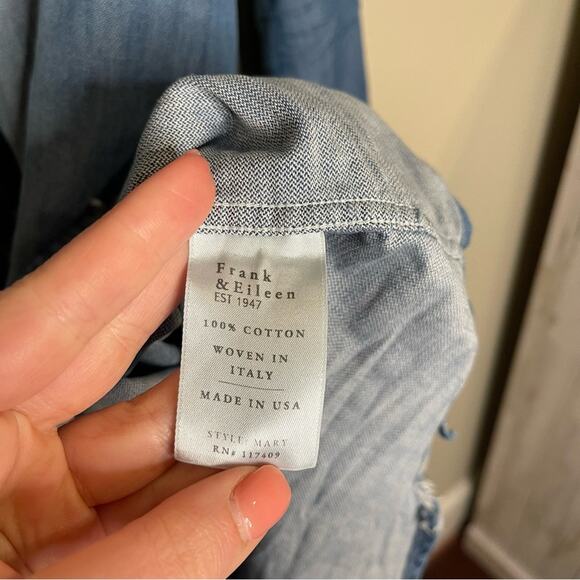 Frank & Eileen Mary Shirtdress in Indigo Denim Wash L - Picture 3 of 10